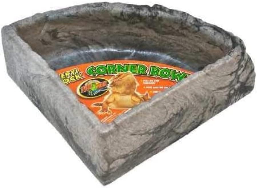 Zoo Med Reptile Rock Corner Water Dish, Large, Assorted Colors
