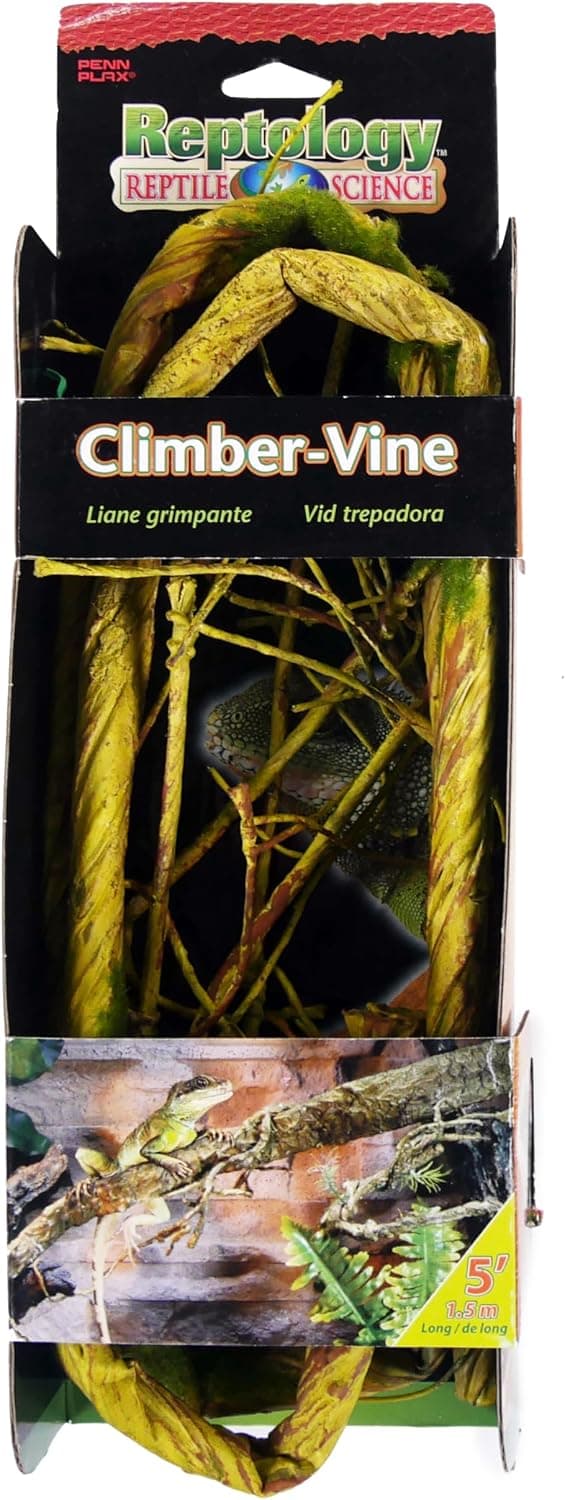Penn-Plax Reptology Reptile Climber-Vine, Thick Green Vine Decoration for Terrariums, REP401