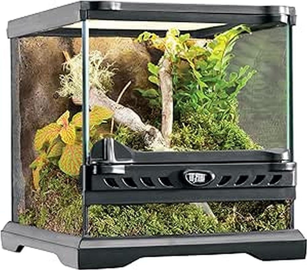 Exo Terra Glass Terrarium Kit, for Reptiles and Amphibians, Nano, 8 x 8 x 8 Inches, PT2599A1