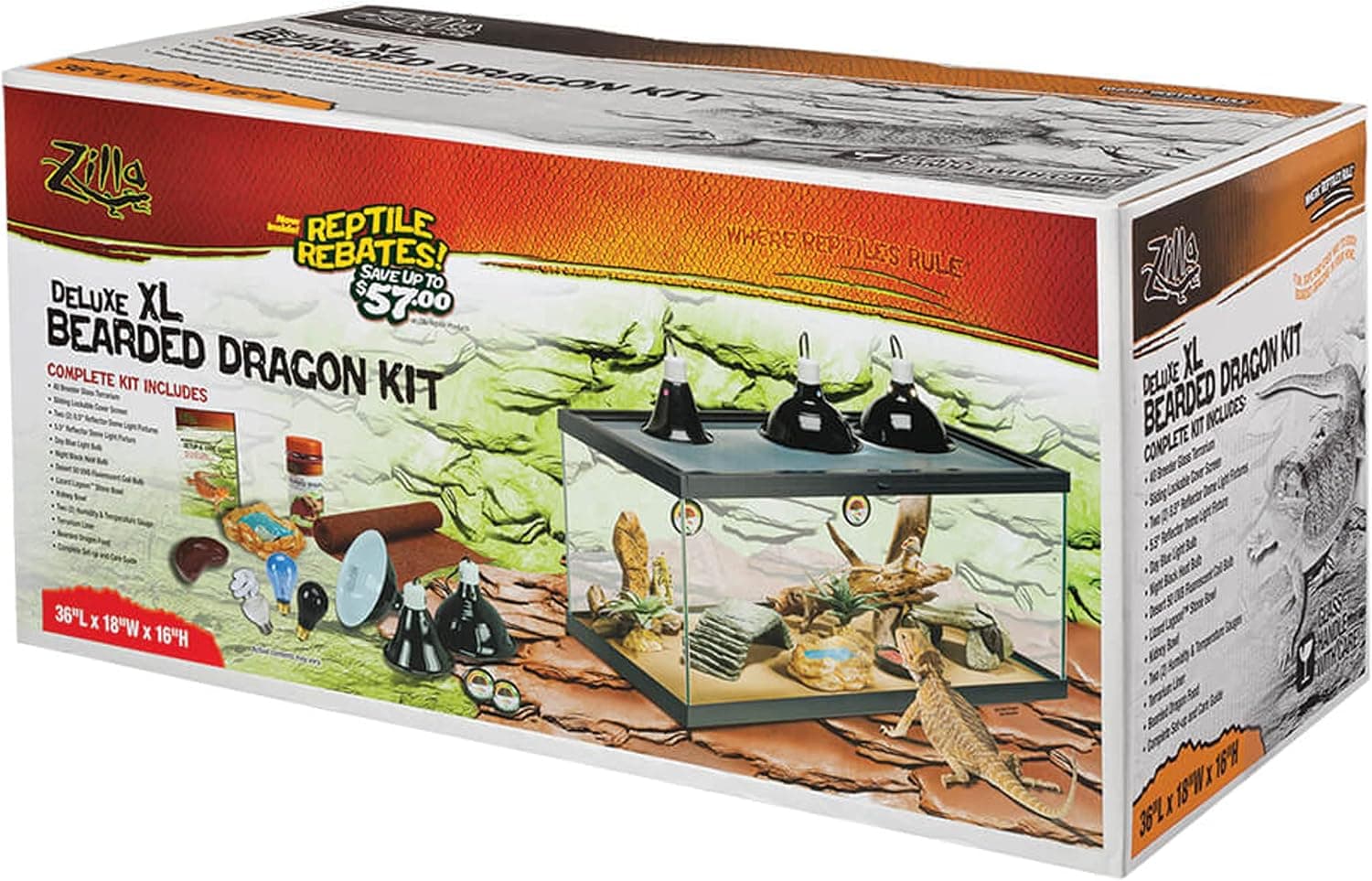 Zilla Deluxe Bearded Dragon Kit, 40 Breeder