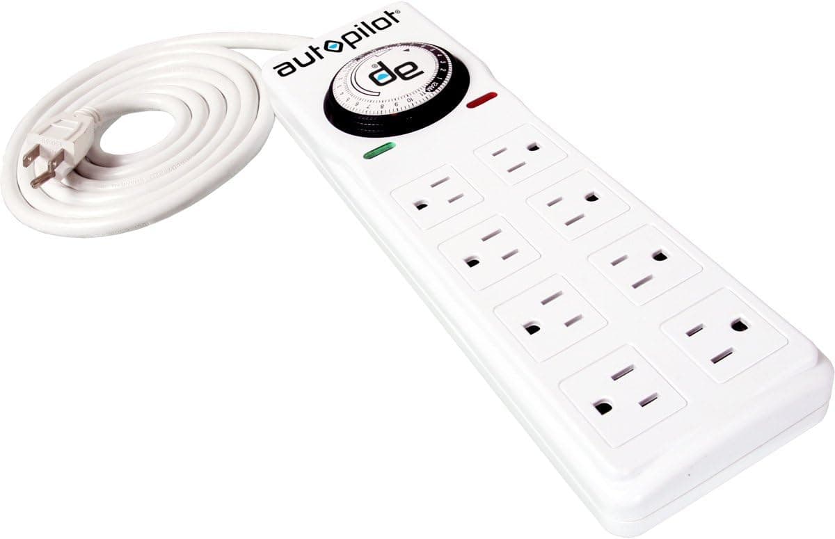 Hydrofarm Autopilot TMSP8 Surge Protector with 8 Outlets and Timer