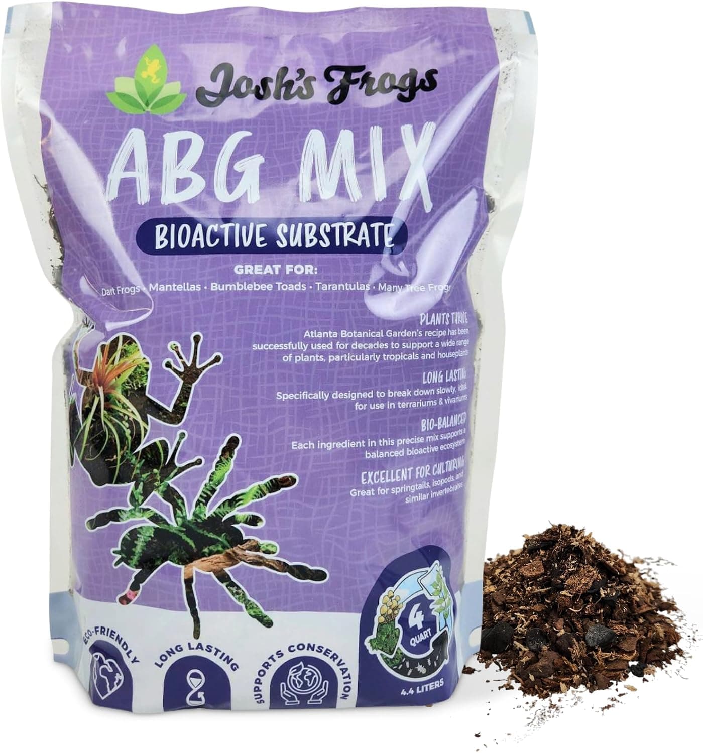Josh's Frogs ABG Mix Bioactive Terrarium Substrate 4 Quart