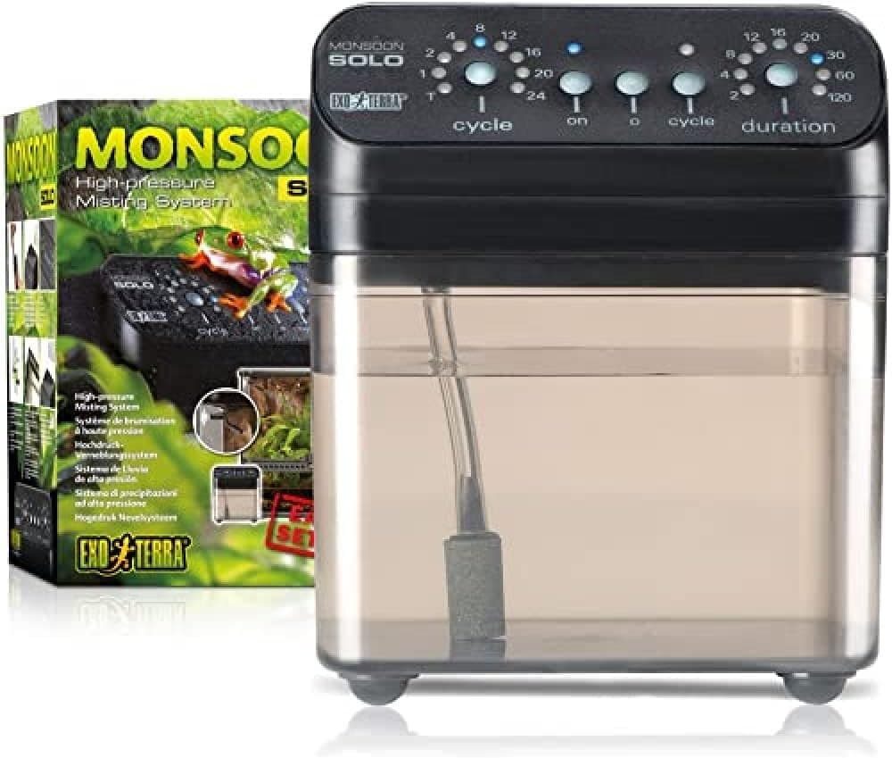 Exo Terra Monsoon Solo System, Automatic Mister for Reptile Terrariums and Greenhouses, PT2494