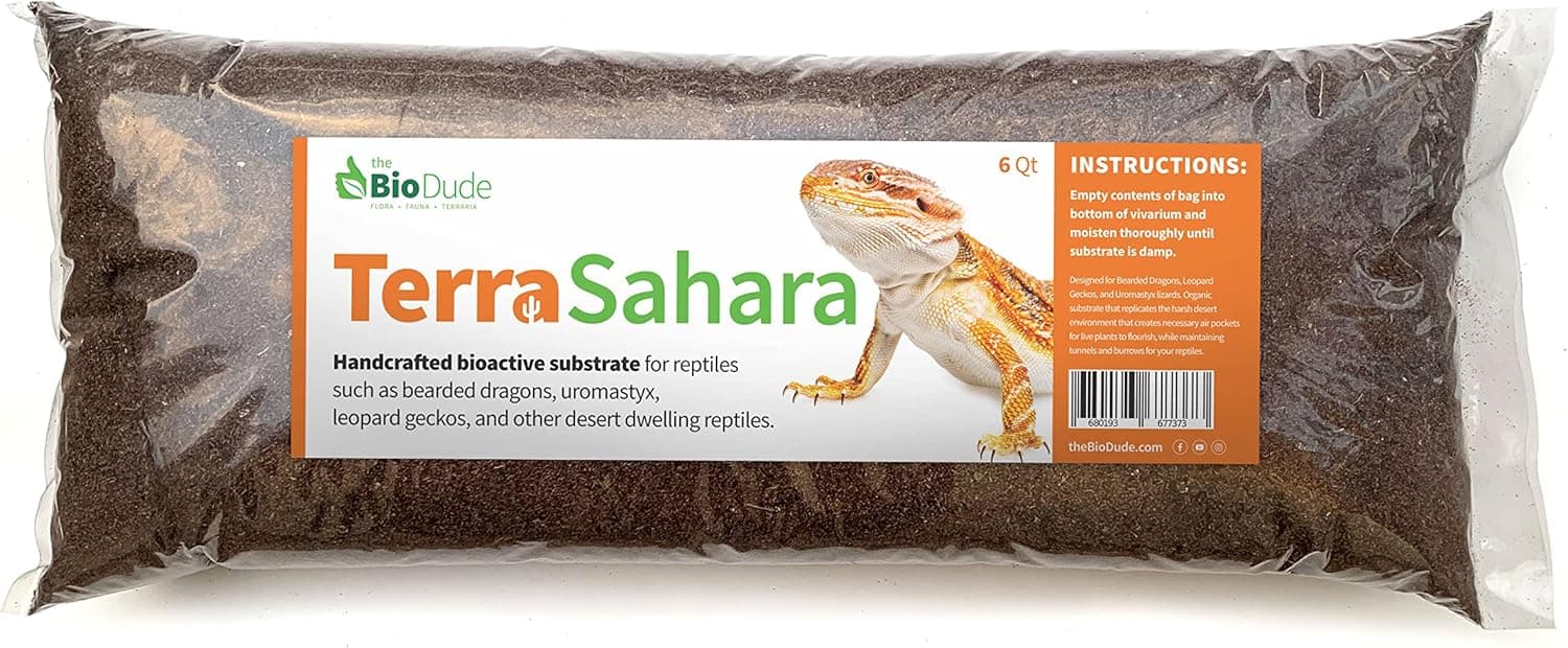 The Bio Dude Terra Sahara Bioactive Reptile Substrate 6 Quarts for Arid Terrariums