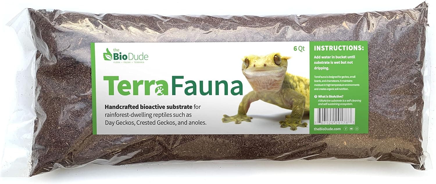The Bio Dude Terra Fauna Bioactive Reptile Substrate 6 Quarts for Terrarium and Vivarium