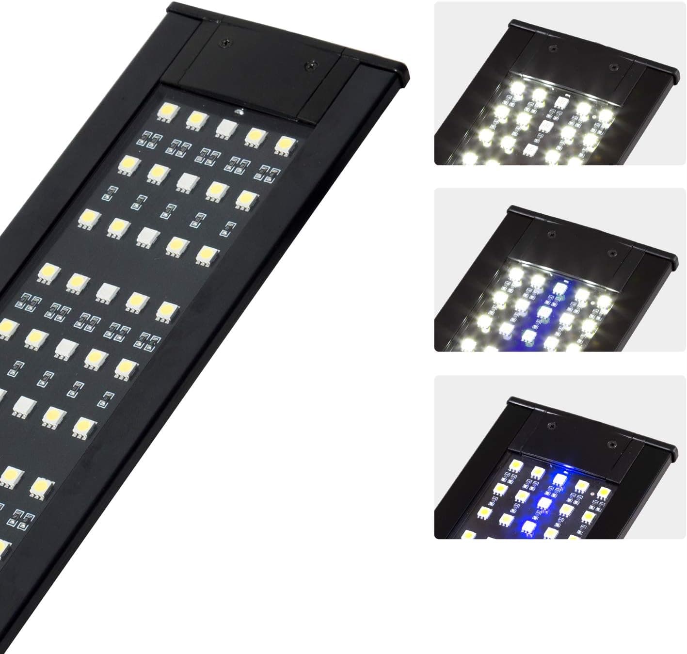 REPTI ZOO Reptile Terrarium LED Light Ultra-Thin Day and Night Light Hood 15W