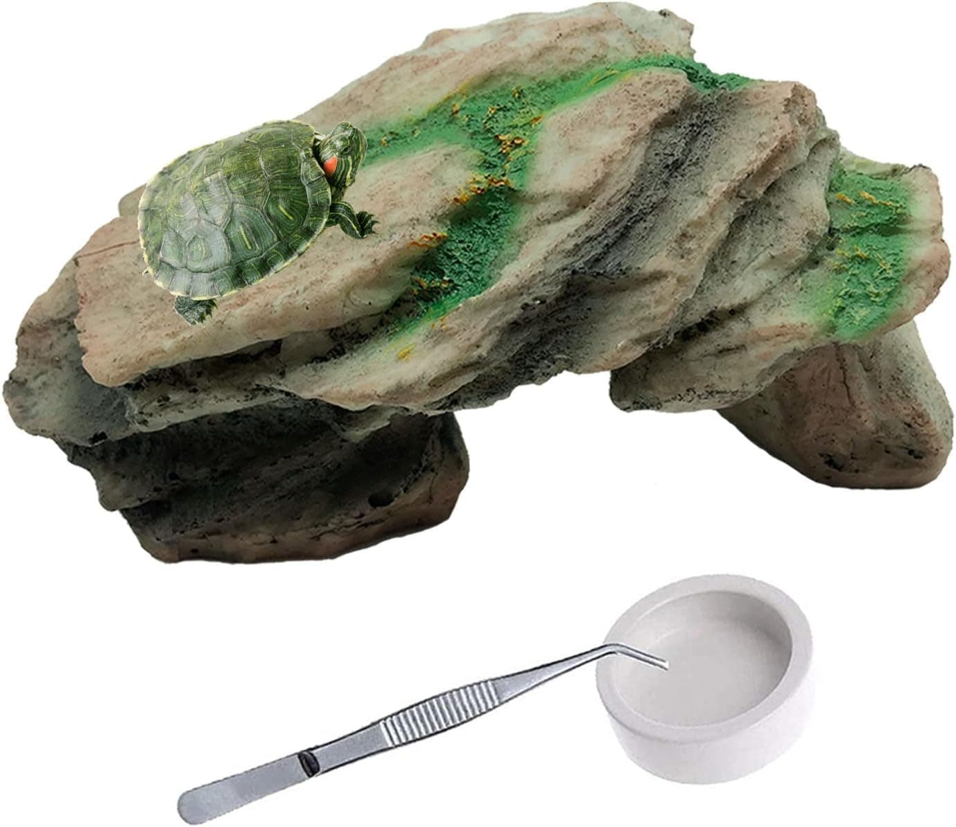 Tfwadmx Turtle Basking Platform Reptile Rock Habitat Decoration Tortoise Resin Dock Resting Terrace