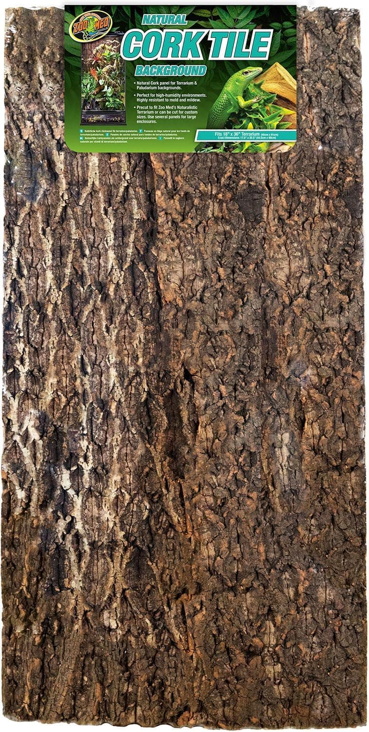 Zoo Med Cork Bark Background Tile 16 x 36 for Reptiles and Amphibians