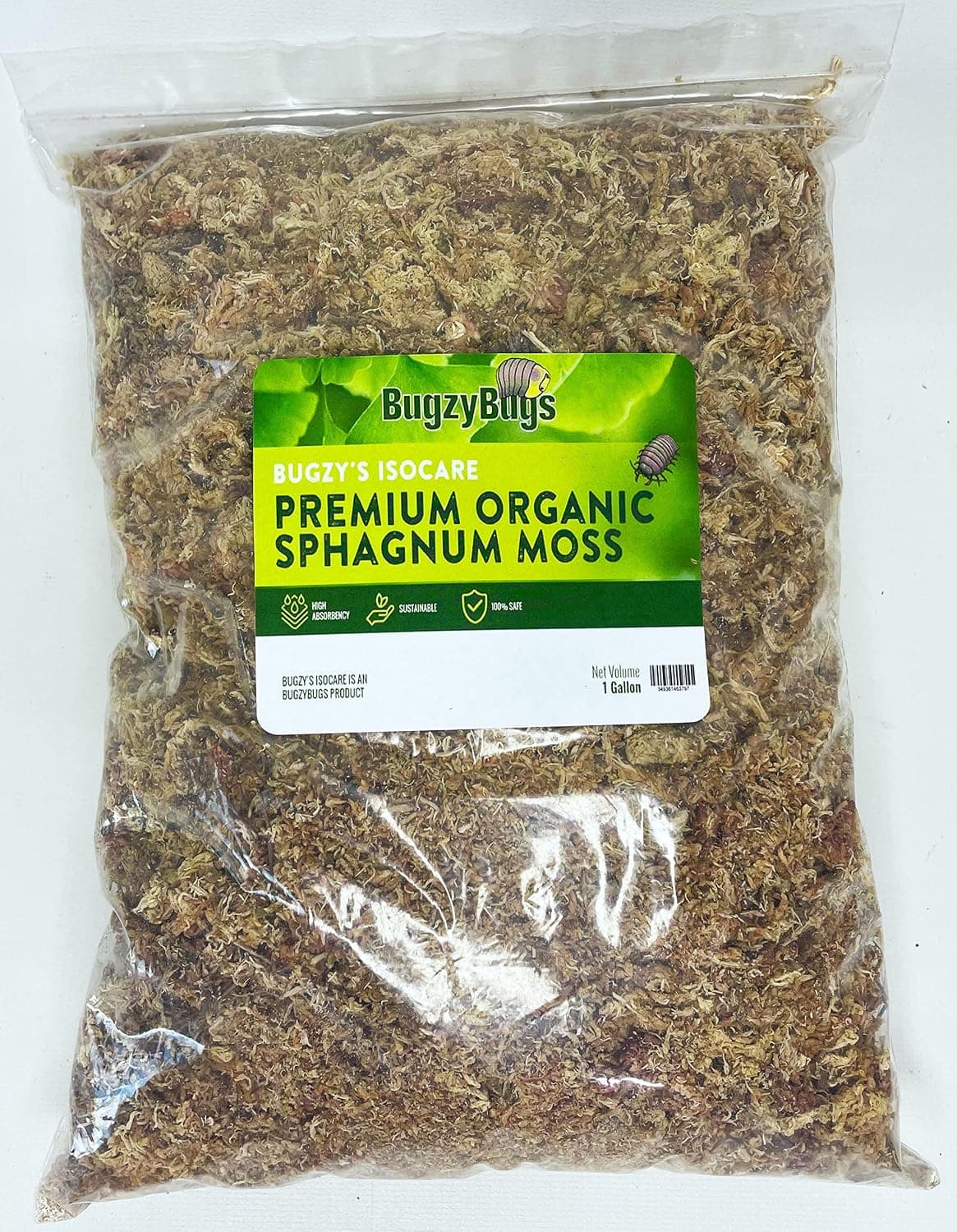 Bugzy Bugs Sphagnum Moss Premium Natural Dried Moss, 4 Quart
