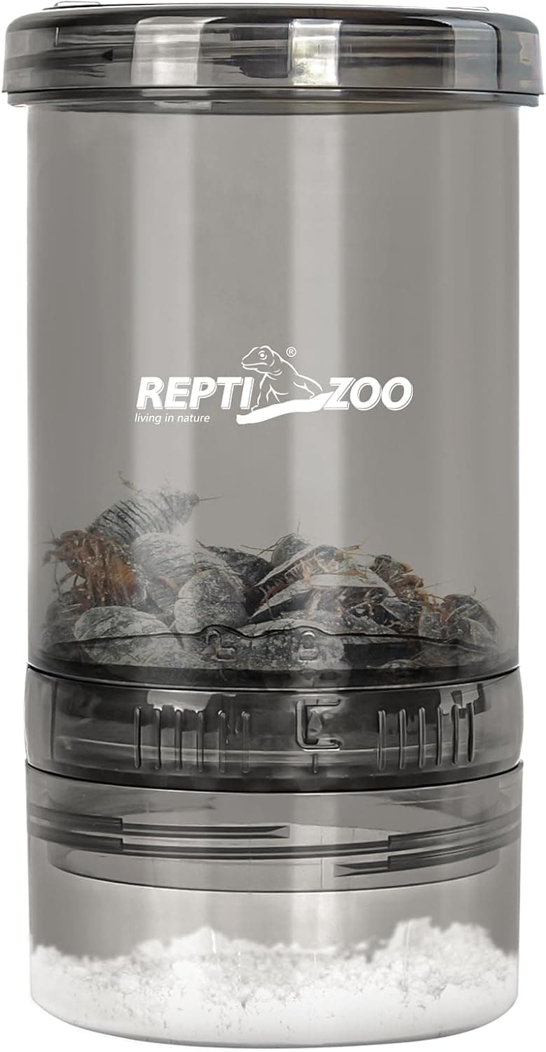 REPTI ZOO Reptile Cricket Calcium Powder Mixer, Cricket Keeper Shaker Dispenser Feeder for Bearded Dragon, Gecko, Snake