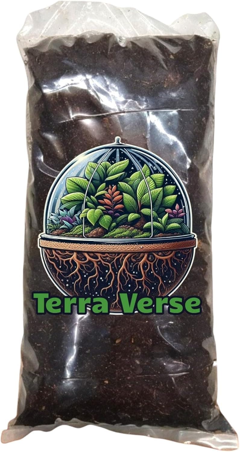 TerraVerse Rainforest Terrarium Substrate Mix Bioactive Limestone Calcium Infused 4 Quart