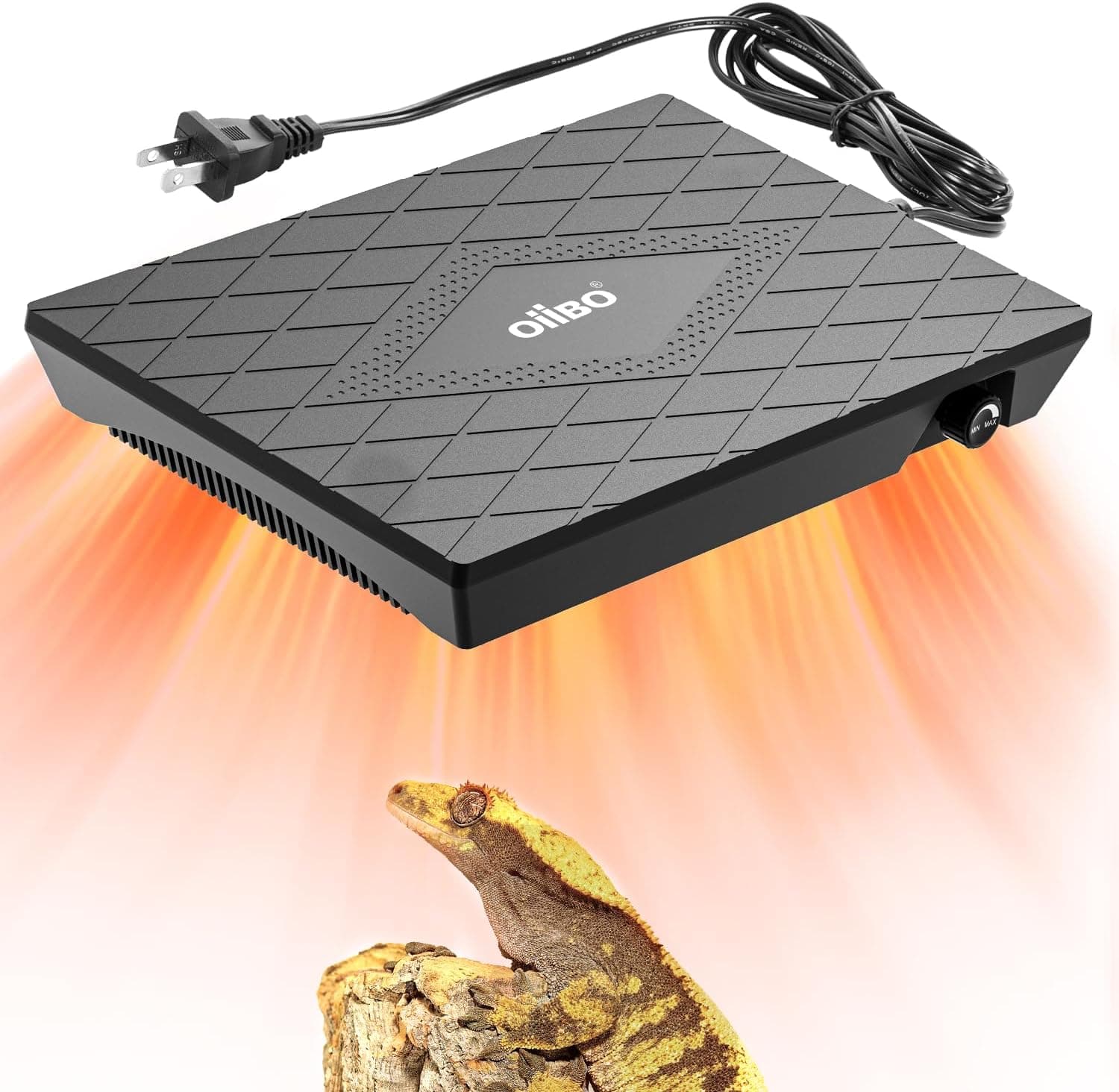 Oiibo Reptile Heating Panel Temperature Adjustable Reptile Heat Panel for Terrariums, Energy Efficient Non-Light Heater