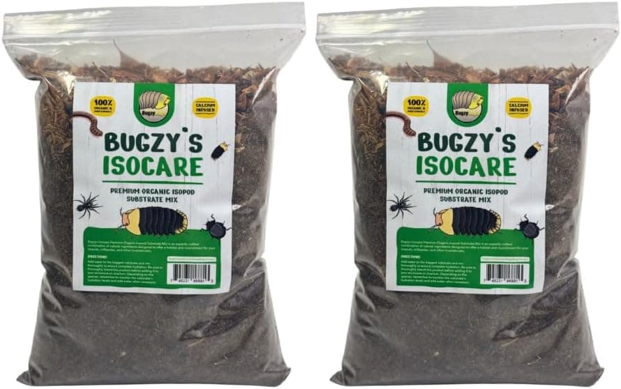 Isocare Premium Organic Isopod Soil and Bioactive Terrarium Vivarium Substrate Mix, 8 Quart