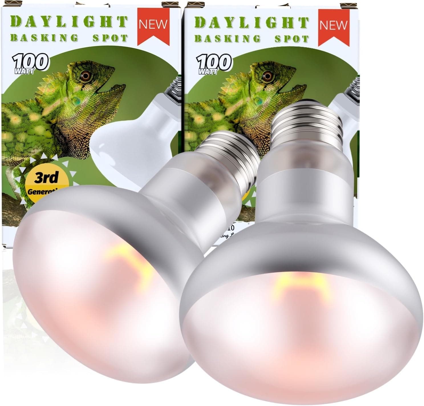 100W 2-Pack Reptile Basking Heat Bulb