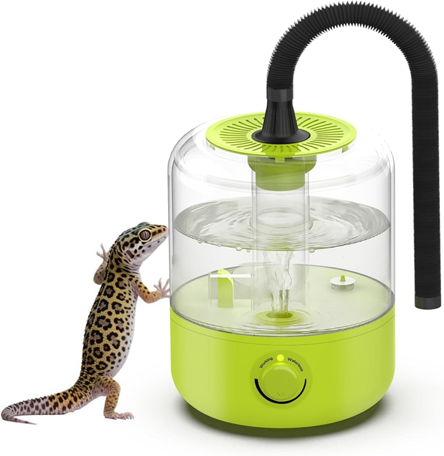 Terrarium Humidifier 2.5L Top-Fill Ultrasonic Reptile Mister System, Adjustable Cool-Mist Fogger with Quiet Auto Shut-Off