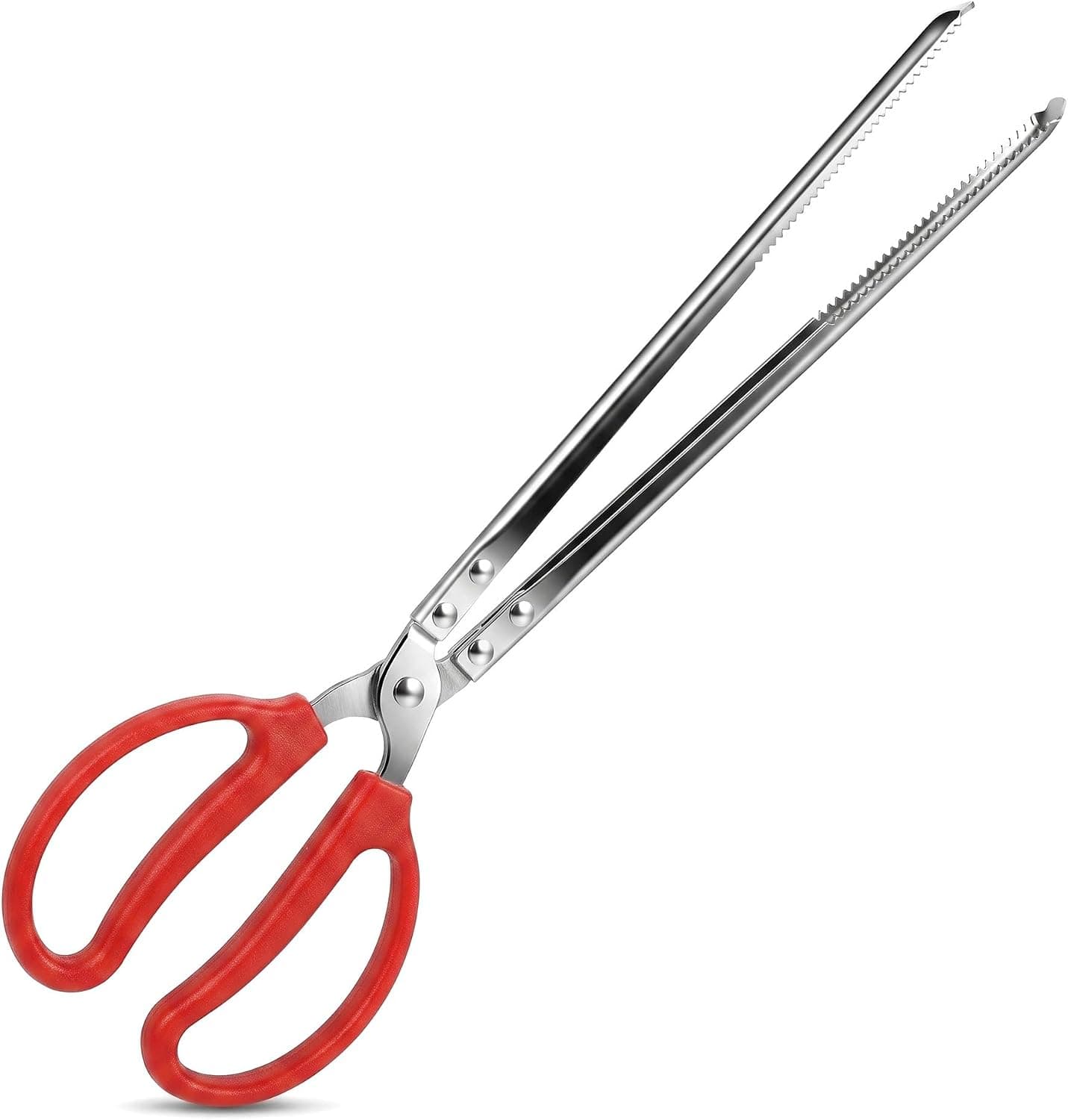 15 Inch Reptile Feeding Tongs, Long Stainless Steel Snake Feeding Tweezers with Non-Slip Handle, Large Feeding Forceps