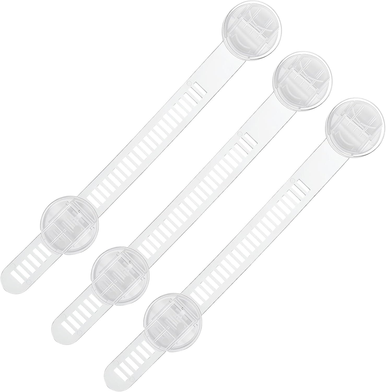 3 Pack Sliding Glass Door Lock Transparent, Adhesive No Drill Safety Lock for Reptile Terrarium Bearded Dragon Tank