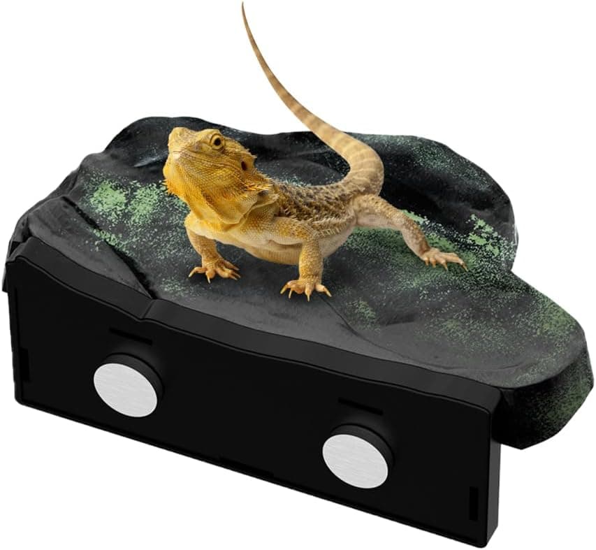 Rock Reptile Climbing Platform, Magnetic Wall Mount Leopard Gecko Basking Shelf