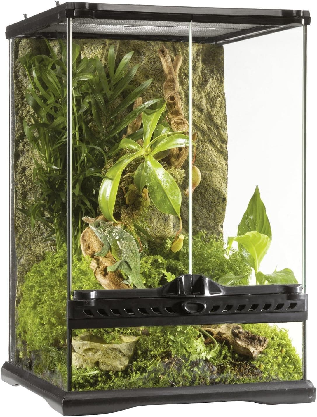 Exo Terra Glass Terrarium, 12 x 12 x 18 Inch, for Reptiles and Amphibians, PT2602A1