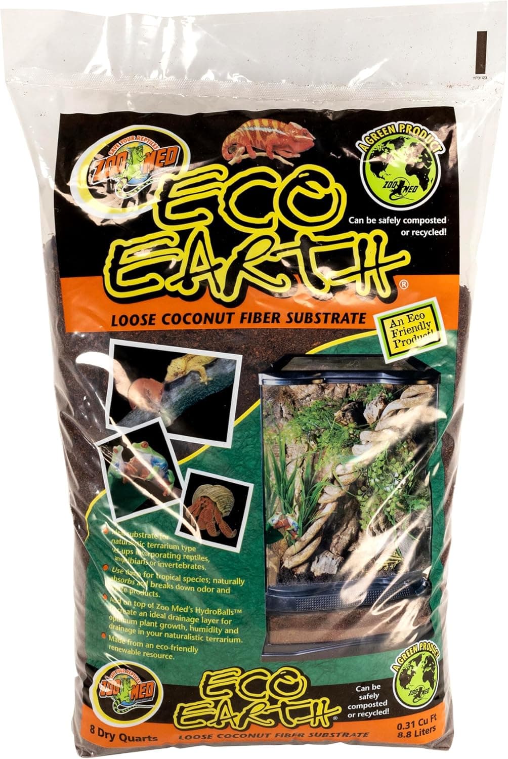 Zoo Med Eco Earth Loose Coconut Fiber Substrate for Reptiles, Amphibians and Terrariums