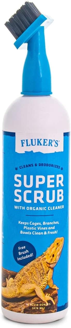 Fluker's Super Scrub Brush with Organic Reptile Habitat Cleaner