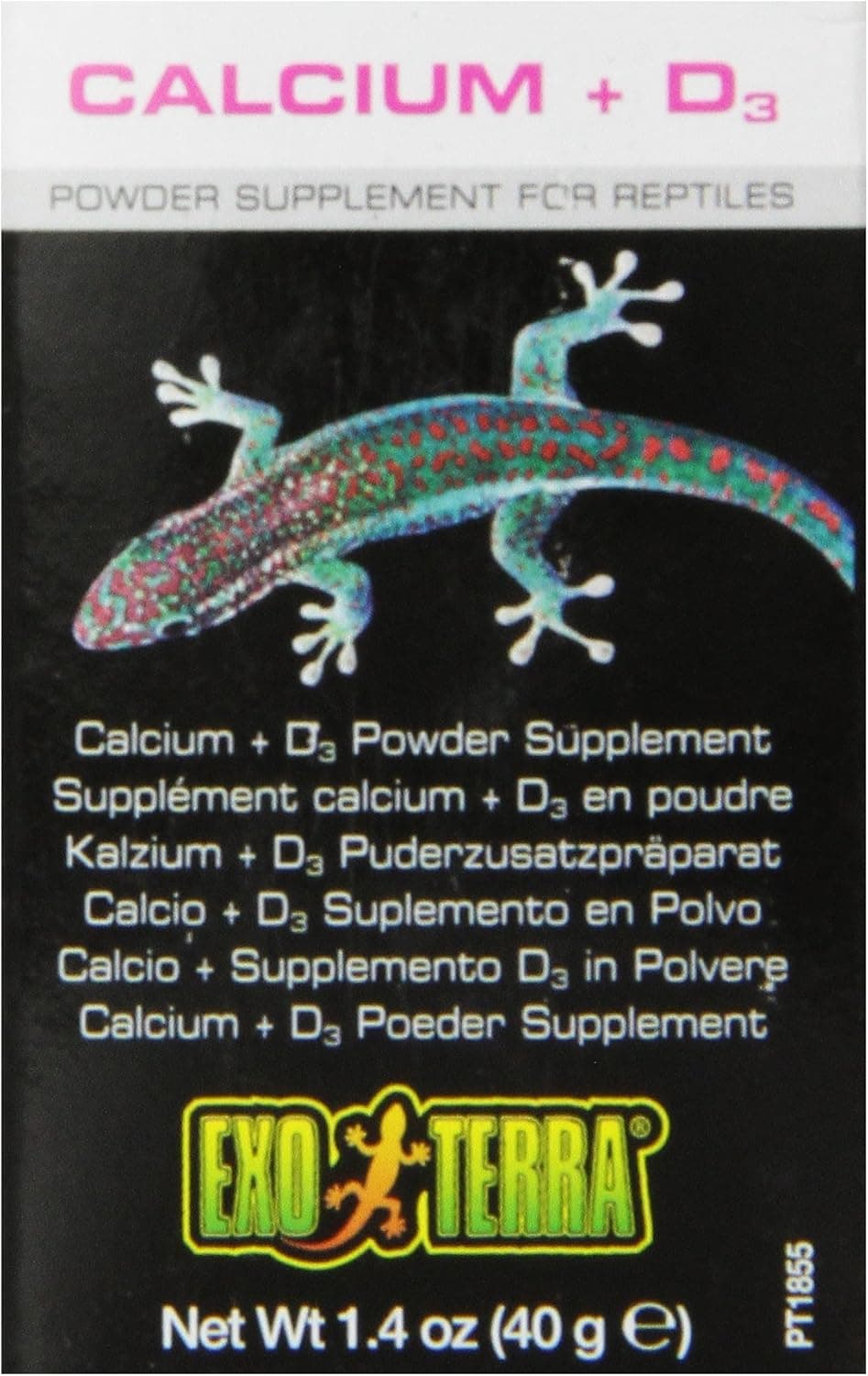 Exo Terra Calcium + D3 Powder, Ultra-fine Phosphorus Free Formula, 1.4 oz