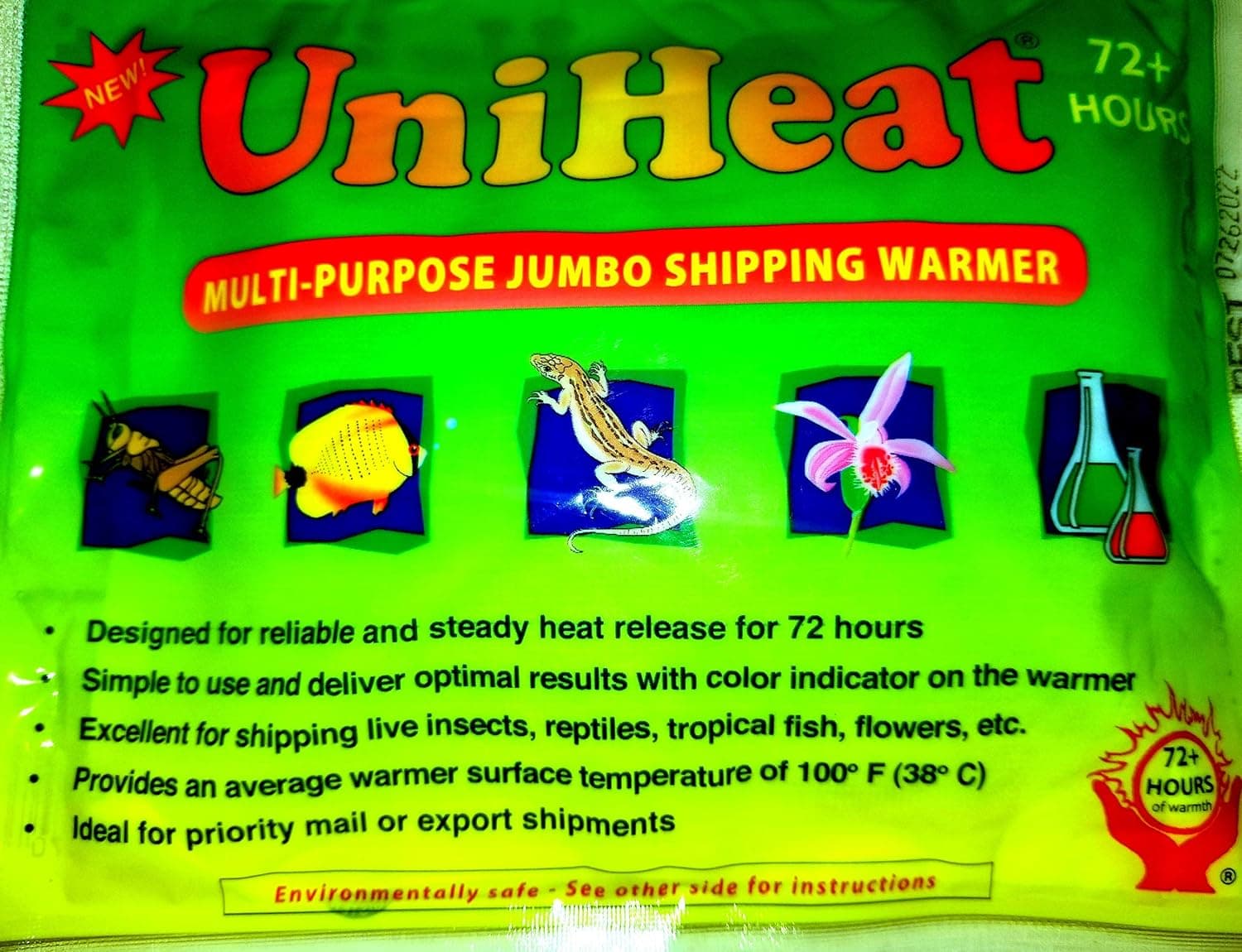 Uniheat 10 Pack 72 Hour Heat Pack for Baby Chicks, Plants, Fish and Reptiles