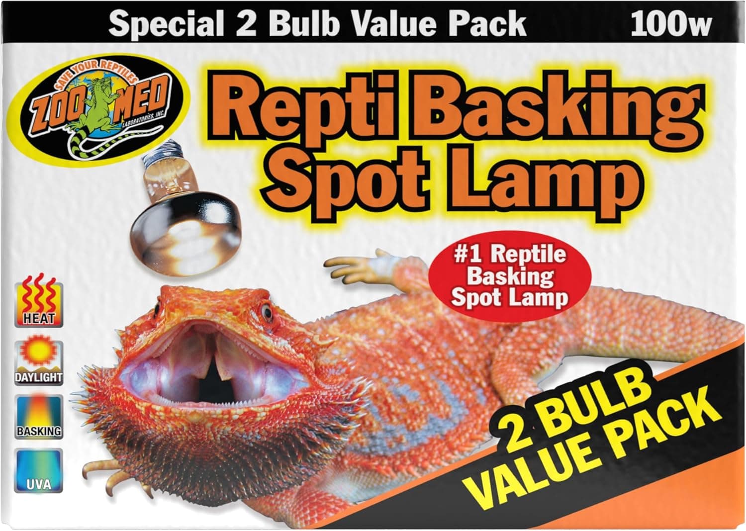 Zoo Med Basking Spot Lamp 100W Value 2 Pack