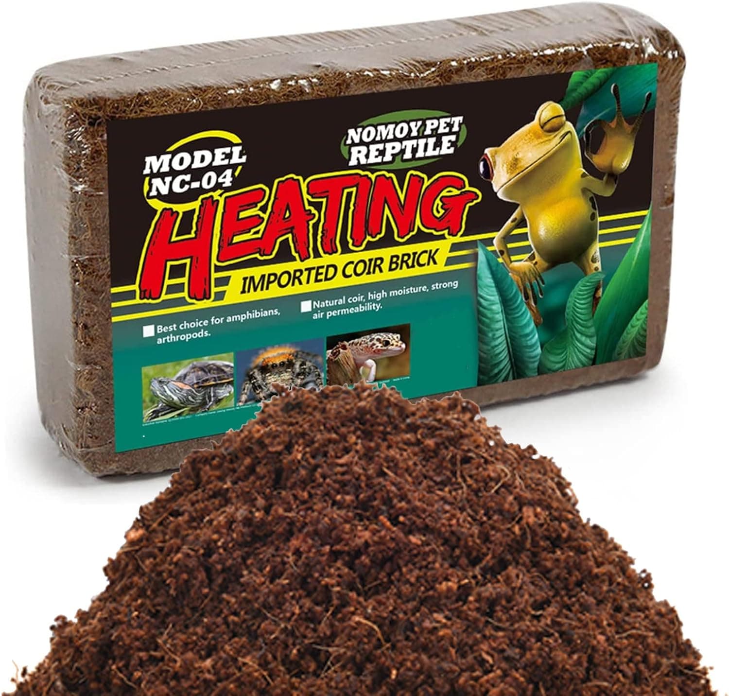 Hamiledyi Organic Coco Coir Brick Reptile Substrate Compressed Coconut Fiber 21 oz