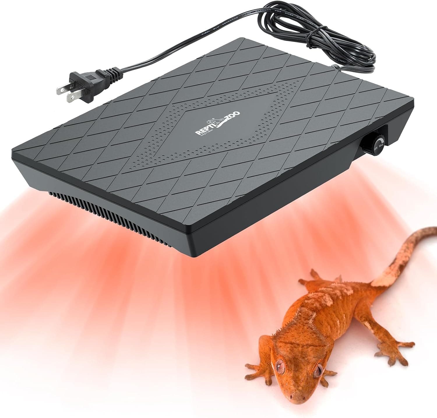 REPTI ZOO Reptile Heat Panel Adjustable Temperature Reptile Heating Plate, Non-Light Heating Solution with Expanded Heating Range
