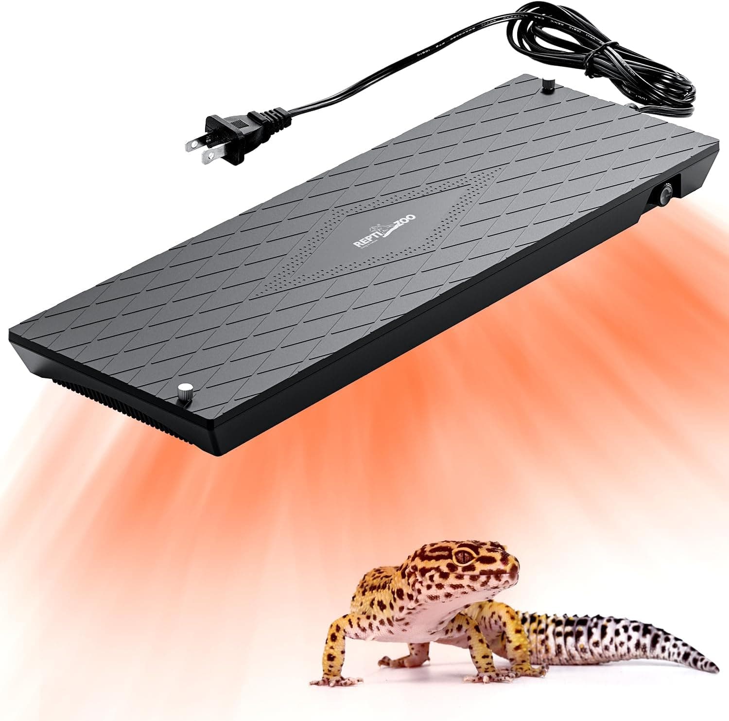 REPTI ZOO Reptile Heat Panel Adjustable Temperature Reptile Heating Plate, Mountable Under Lid